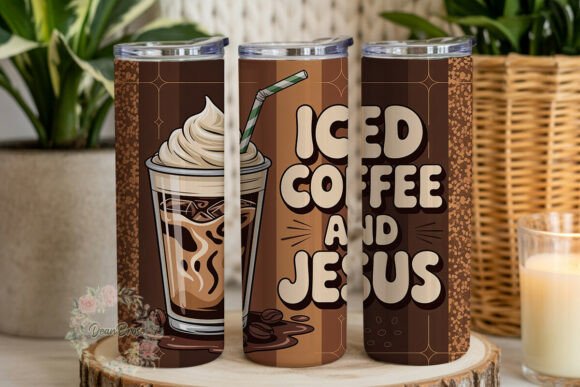 Coffee and Jesus Glitter Tumbler Wrap Review: Graphics for Crafters