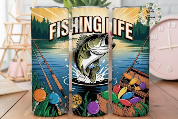 Fishing Life Bass Jump Tumbler Wrap Graphics Review