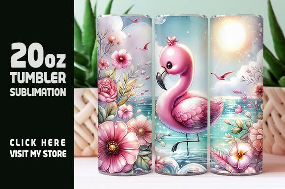 Floral Flamingo Tumbler Wrap Graphics Review