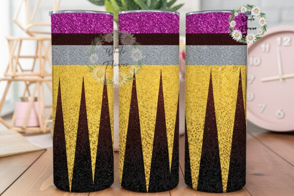 Glitter Pencil Design: Tumbler Wraps Graphics Asset Review