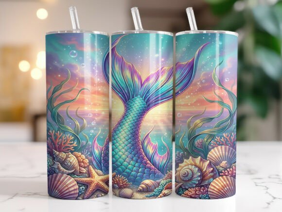 Mermaid Tail Skinny Tumbler Wrap: Graphics & Design Review
