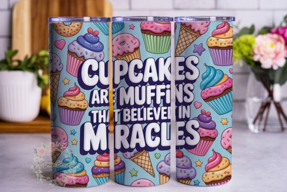 Miracle Cupcakes 20oz Tumbler Wraps Graphics