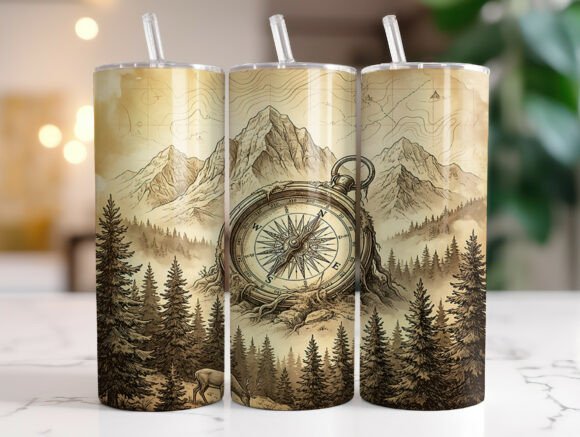 Mountain Outdoor Adventure 20oz Tumbler Graphics & Tumbler Wraps