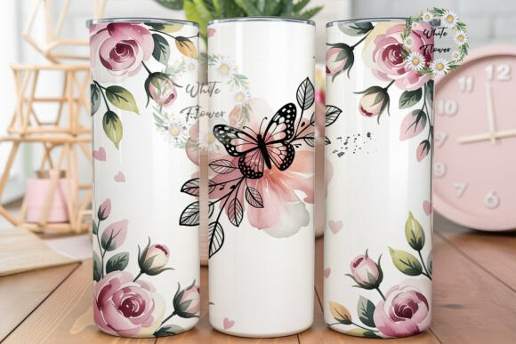Pink Rose Butterfly Quote Tumbler Wrap Graphics Review