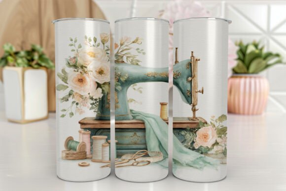 Quilting 20 Oz Skinny Tumbler Wrap: Graphics and Tumbler Wraps