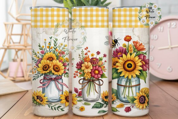 Rustic Sunflower Tumbler Wrap: Graphics & Tumbler Wraps