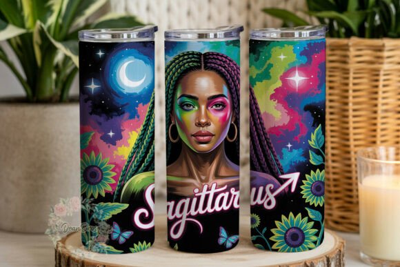 Sagittarius Zodiac Tumbler Wrap: Graphics for Publisher Use
