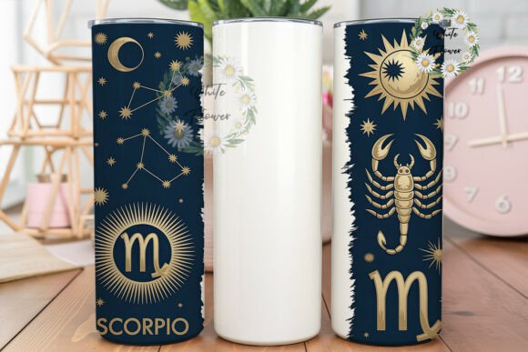 Scorpio Zodiac Celestial 20oz Tumbler Graphics & Tumbler Wraps