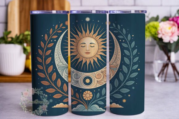 Sun Moon Celestial 20oz Tumbler Wrap Graphics Review