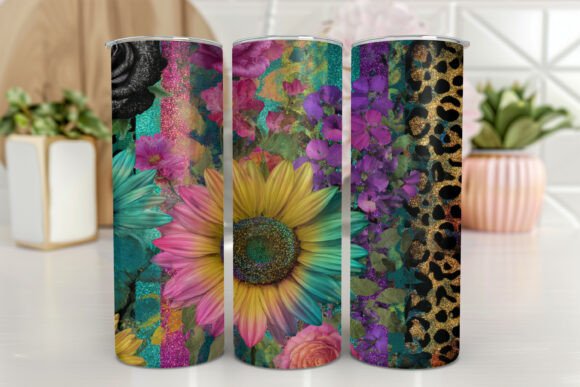Sunflower Tumbler Wrap Purple Floral 20 Graphics Review