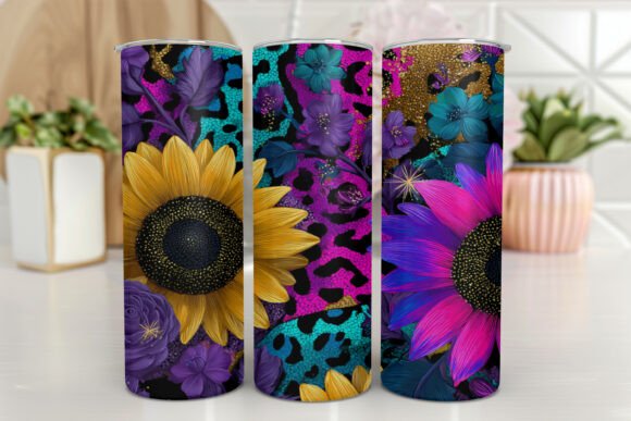 Sunflowers Tumbler Wrap 20oz Skinny: Graphics for Tumbler Wraps