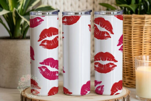 Valentine Kiss Lips Tumbler Wraps Graphics Review