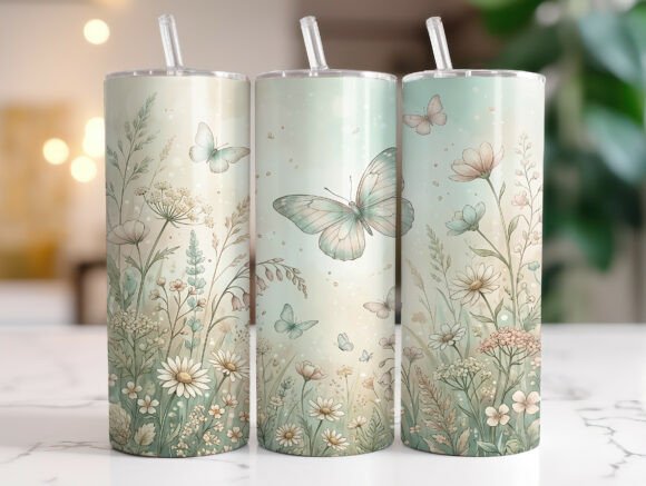 Wildflower Butterfly Meadow Tumbler Wrap Graphics Review
